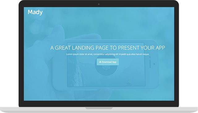 Mady Bootstrap App Landing Page